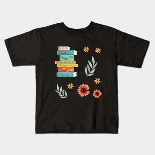 Hippie Love Sun Flower Power And Books Kids T-Shirt